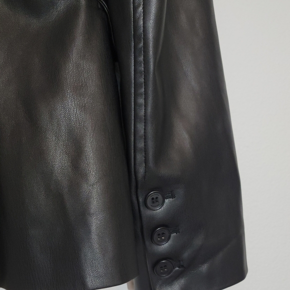 Halogen Faux Leather Blazer - Picture 8 of 10